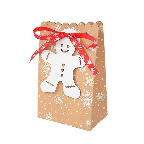 

4pcs kraft paper christmas gift boxes cookie candy box xmas gift packaing bag christmas decorations navidad new year kids gifts bbyonq