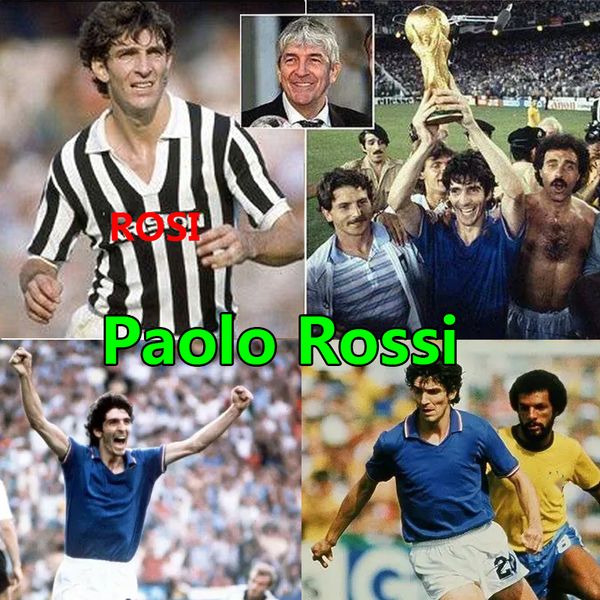 

paolo rossi maglia 1982 retro soccer jerseys ita camisetaly world cup 1986 90 94 96 98 2000 2006 maillot r.baggio totti pirlo football, Black;yellow