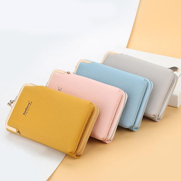 

2020 new women casual shoulder bag cell phone big card holders wallets handbag purse clutch messenger straps bags