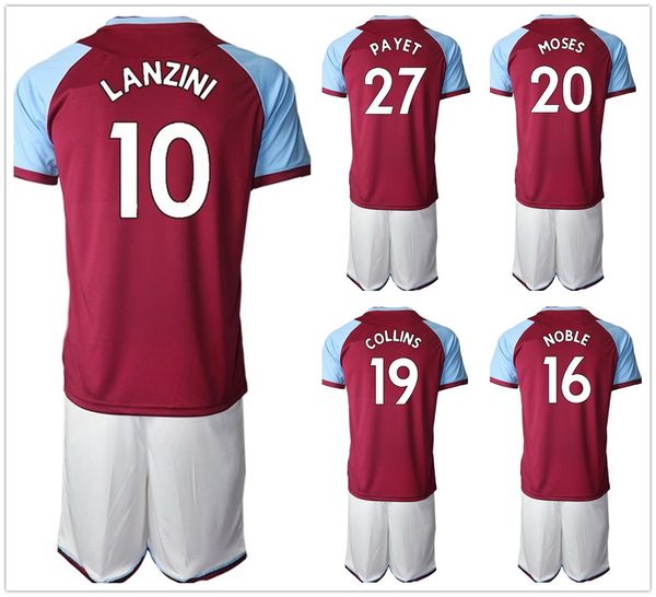 

customized 20-21 10 lanzini 17 chicharito home red soccer sets with shorts tracksuits custom 9 carroll 7 arnautovic soccer jerseys set cheap, Black