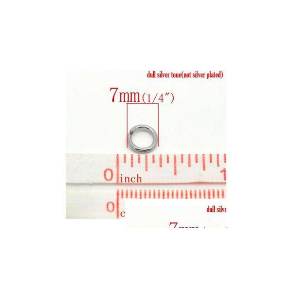 

new lasperal 500pcs silver color stainless steel open jump rings 7mm x 1.2mm jewelry making s jlluji yummy_shop