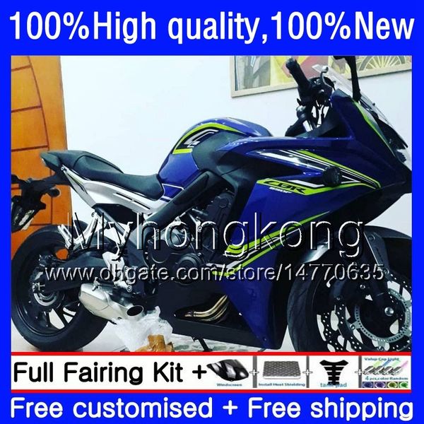 Kit per HONDA CBR 650 F verde blu CBR-650F 2011 2012 2013 2014 2015 53HM.26 CBR 650F CBR650 F CBR-650 CBR650F 11 12 13 14 15 16 carenature