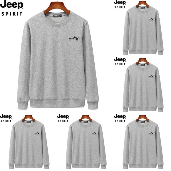 

ixoqu jeep базовой tsweater shirtlong рукава шея 2019 весной рубашки мужского длинного рукава jeep новых мужская круглая футболка свитер ss7, Black