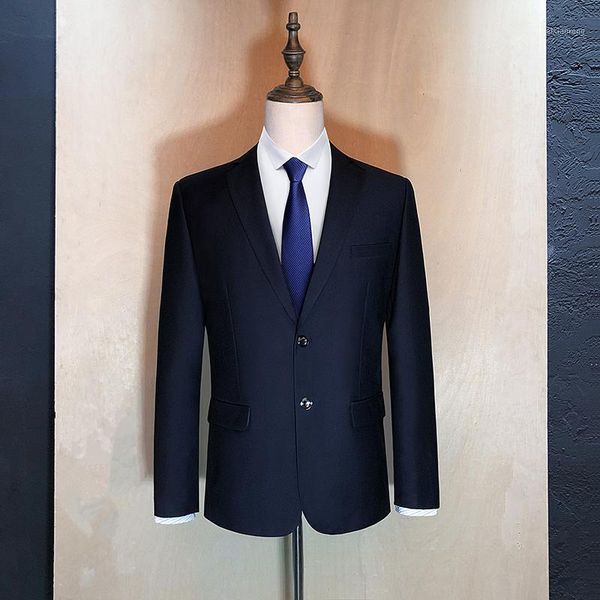 

s-9xl size men long-sleeved suit jackets business wedding blazers male blue and black1, White;black
