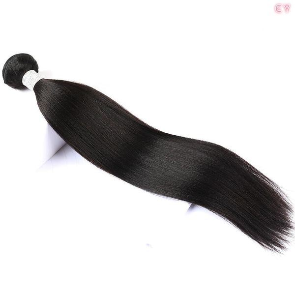 

yaki straight hair bundles 100% brazilian human hair weave bundles 1pc remy light yaki hair extensions natural color.#dds, Black