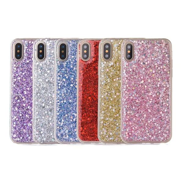 

soft shining glitter power tpu cases for iphone 11 12 pro max samsung s10 note 20