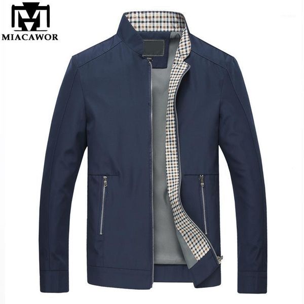 

miacawor new spring autumn men jackets coats solid colors casual jaqueta masculina bomber jacket zipper chaqueta hombre j5841, Black;brown