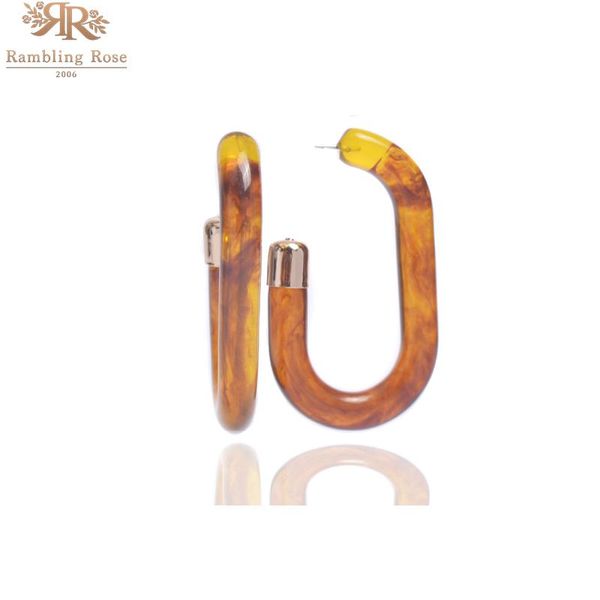 

New Trend Resin Boho Earrings For Women Statement Big Hoop Earrings Fashion Party Weddings For Women Jewelry Gifts, Golden;silver