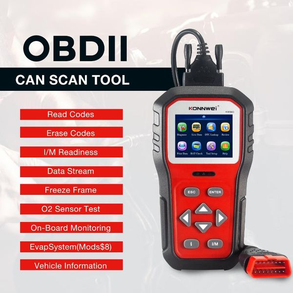 

konnwei kw860 kw850 obd2 eobd code reader 12v cars enjine dtc voltage diagnostic scan tools pk cr3008