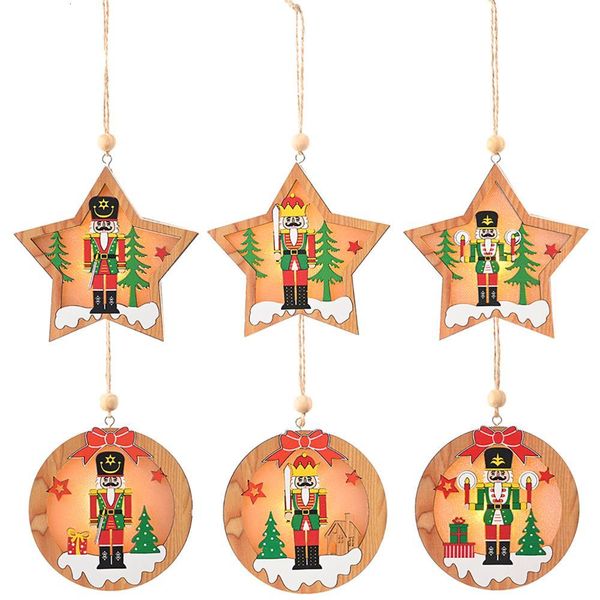 

wooden soldier pendant with light merry for home 2020 christmas tree decor navidad noel happy new year