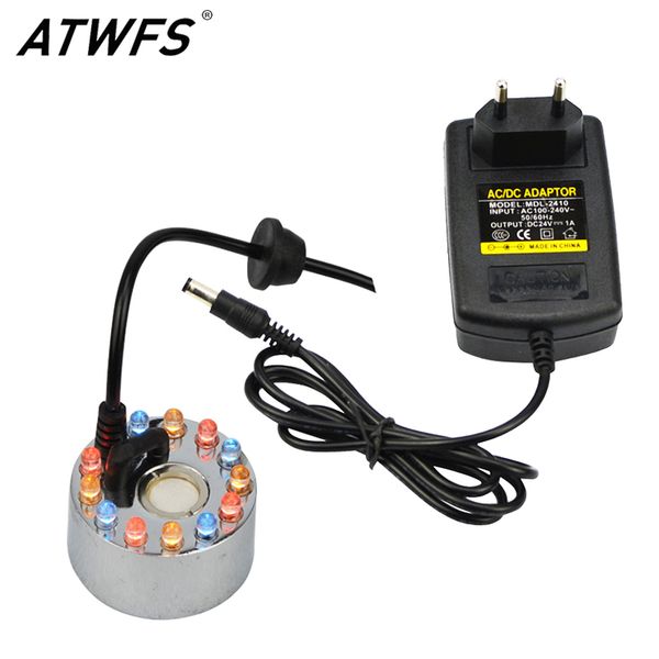 

atwfs 24v 12 led ultrasonic mist maker fogger ultrasonic diffuser humidifier fountain nebulizer atomizer diffuser 1012