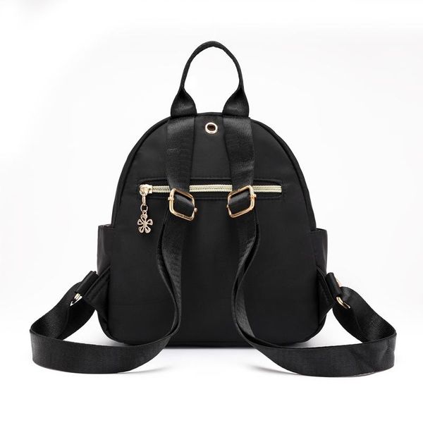 

повседневная оксфорд рюкзак женщины черный водонепроницаемый нейлон школьные сумки для девочек-подростков высокое качество мода путешествия, Black;red