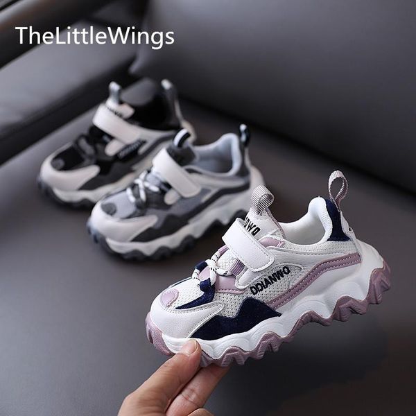 

children's sports shoes spring autumn 2020 new boys running shoes breathable girls student 1-15 years old, Black