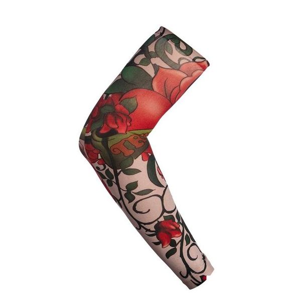 

nylon elastic temporary tattoo sleeve outdoor driving riding arm anti-uv sunscreen sleeve breathable fashion des qylsfr lipper