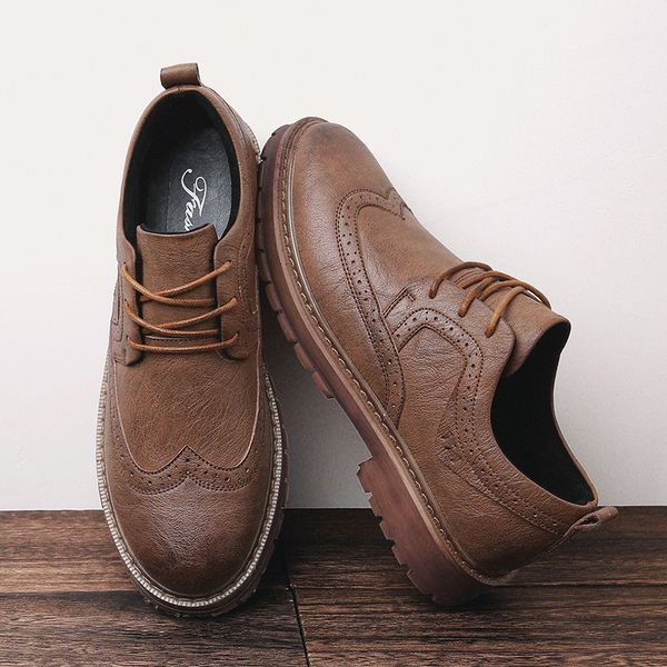 

autumn new martens brogue men genuine leather shoes work business casual sneakers