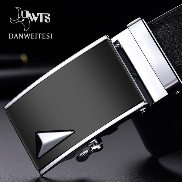 

belts [dwts] men belt leather luxury for automatic buckle kids designer cinturon hombre, Black;brown