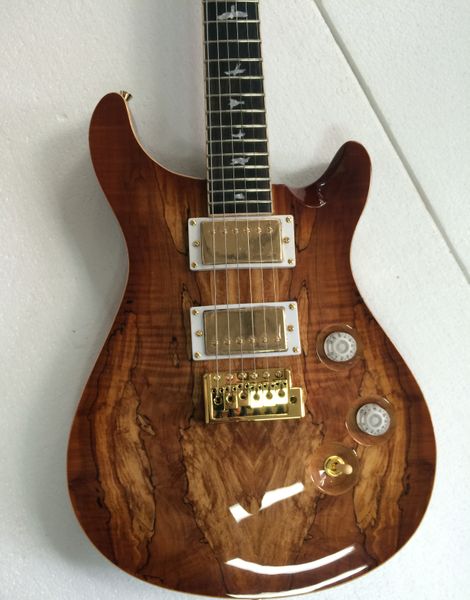 

custom electric guitar reed smith quilted maple bodyl mahogany eagle headstock logo mop birds inlay tremolo bridge gold hardware
