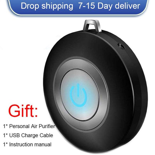 

usb portable wearable air purifier air cleaner personal mini necklace negative ion freshener no radiation low noise