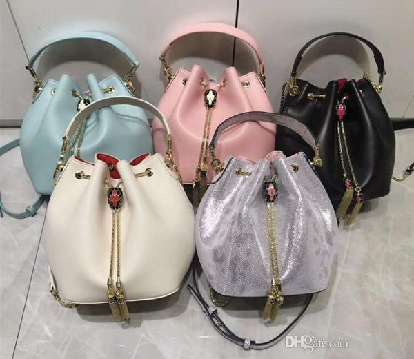 

новые стили моды женских сумок дизайнер сумки tote женщин роскошные сумки одного плеча мешка рюкзак змеиная кожа ведро мешок