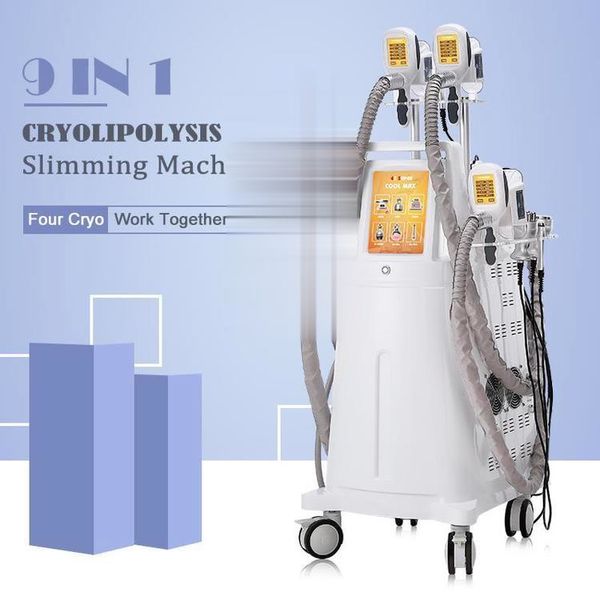 

criolipolisis fat e body slimming machine 4 cryo handles rf cavitation lipo laser home salon use#01