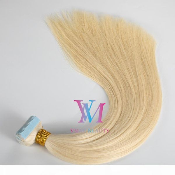 

европейский 14 до 26 дюймов двойной drawn ленты в 100г натуральный цвет нескольких цветов девственницы remy человеческих волос silky hai, Black