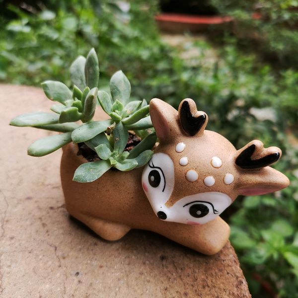 

shopkeeper recommends decorative s shand-painted cartoon small elk ornaments and meat flowerpots shopkeeper recommends decorative ceramics c, Golden;silver