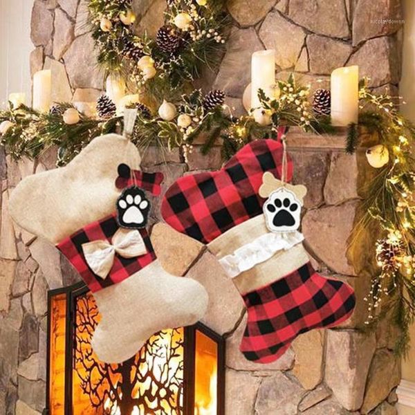 

christmas decorations pet socks decoration bones stocking gift wedding door hanging bone shape 661