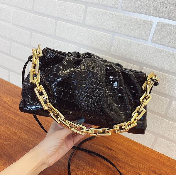 

аллигатор толстых цепей тотализаторов верхнего качество женщины сумка кошелек lady сумка fashion party сумка crossbody