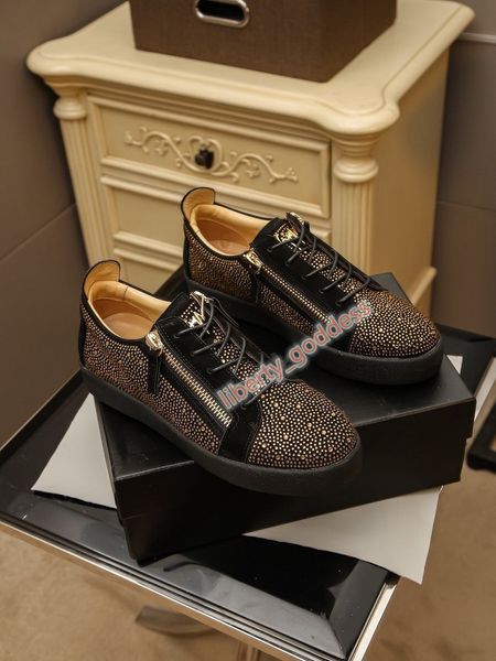 

mens design sneakers low cut spikes flats shoes for men women leather sneakers party designer shoes, Black;red