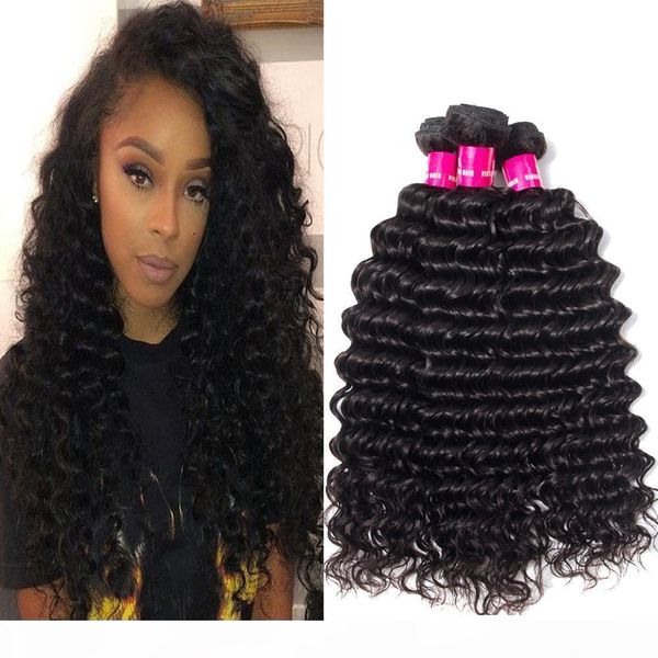 

8a remy peruvian malaysian brazilian virgin hair weave bundles straight body wave loose wave deep wave kinky curly human hair extensions, Black;brown