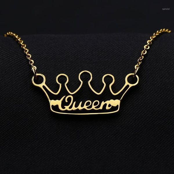 

personalized name crown custom necklace women friends collier pendant men necklace bff gold erkek kolye bff christmas gift1, Silver