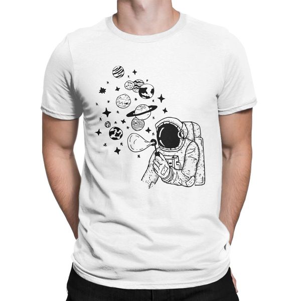 

sport leisure astronaut planet bubble space t-shirt men round neck 100% cotton t shirt short sleeve tees gift idea clothing plus size
