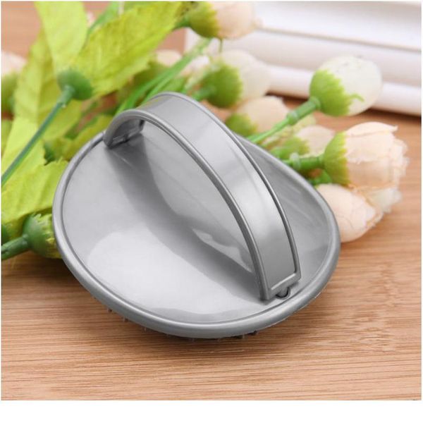 

shower hair shampoo brush comb sile massage scalp anti-skid hairbrush sho sqcvoy, Silver