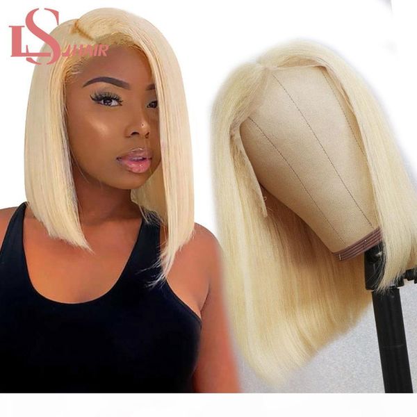 

ls 13*4 613 blonde brazilian straight human hair bob wigs 8 - 16 inch remy short ombre bob lace front wigs for black women