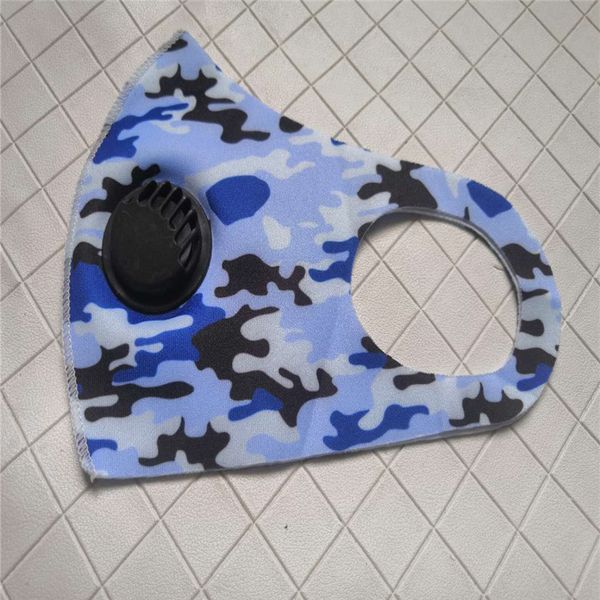 

kids ice silk breathing valve mask anti-dust adjustable face masks camouflage mask washable reusable valve masks gga3539 183 g2