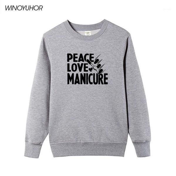 

manicure lover hoodies women winter fashion style long sleeve ladies gift sweatshirts hip hop round neck pullovers1, Black