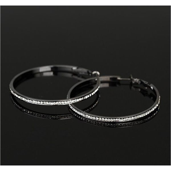

2017 popular earrings with rhinestone circle simple earrings big circle gold color hoop e sqcpyn dh_seller2010, Silver