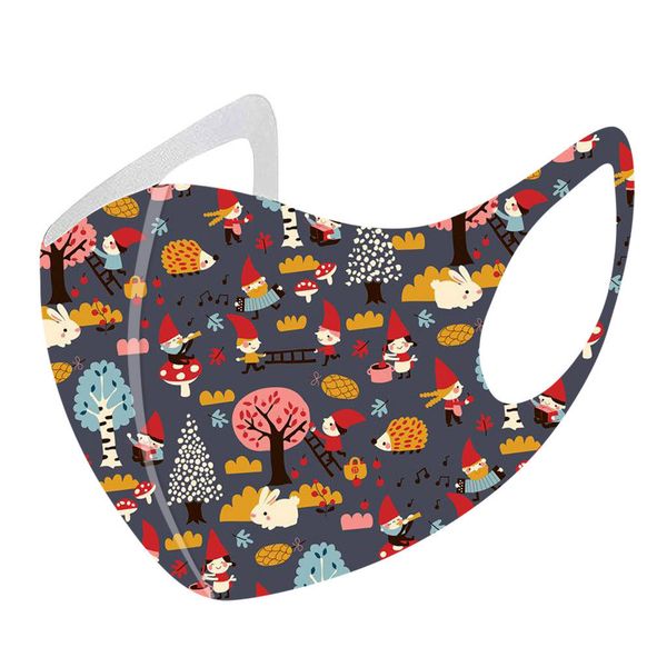 

20211pc windbreak merry party seamless mouth christmas snowman santa claus elk printing mask mascara masque#np30