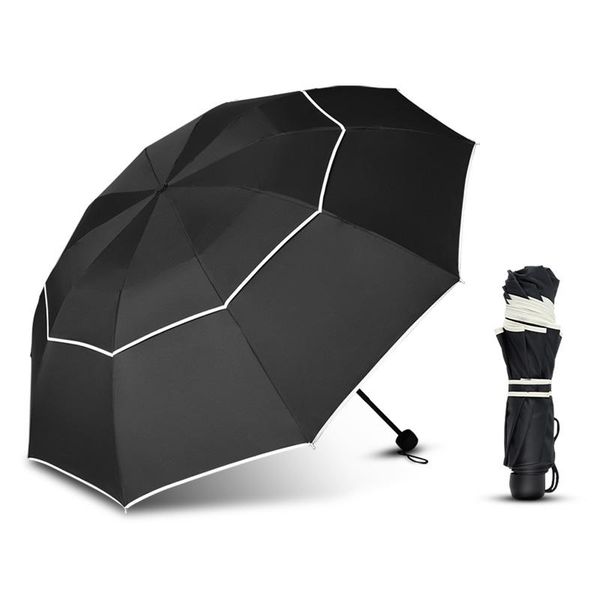 

strong wind resistant double big umbrella rain women folding parasol family compact travel business gift quality umbrellas men wmtlvr