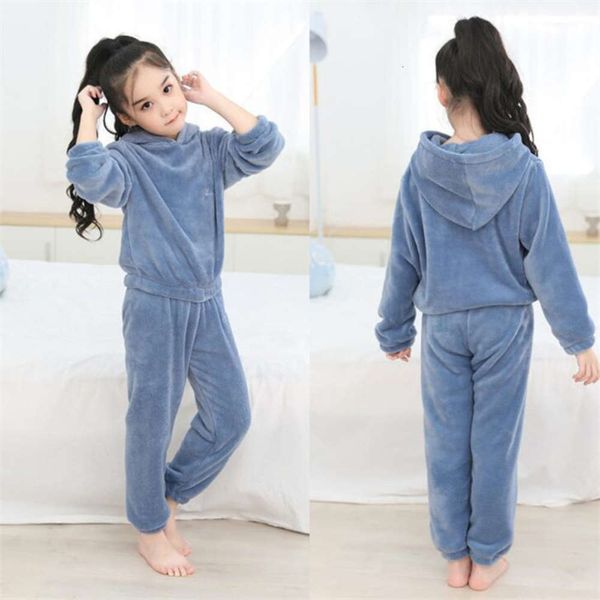 

fairy suit autumn winter thickening children's warm pajamas pajamas, boys' and girls' home cloth, Blue;red