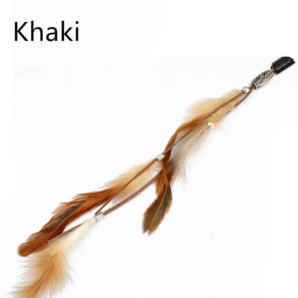 

fashion women feather hair tassel headdress hair ornaments for girls indian style hairpiece rubber band bb clip hair accessories swy wmtvaz
