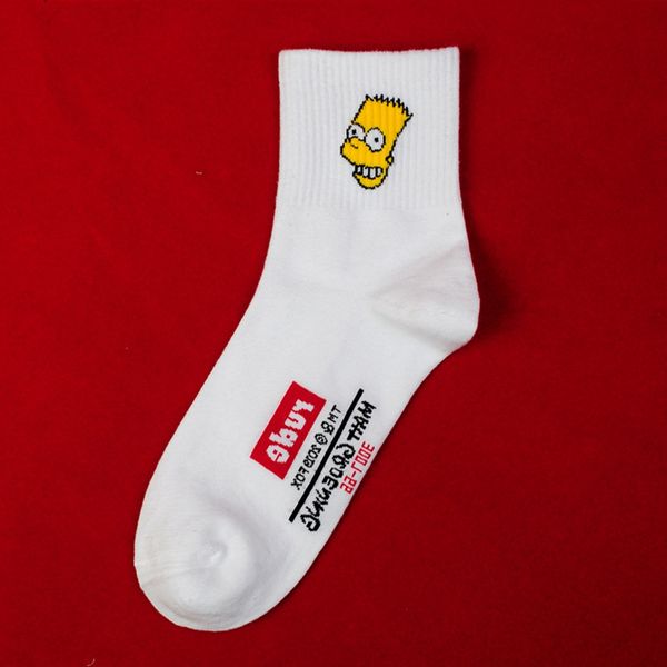 

мужские мужские средней трубные модули simpson стиль модный персонализированные хлопок носки и sockspattern стрит хип хоп мультфильм носки х, Black