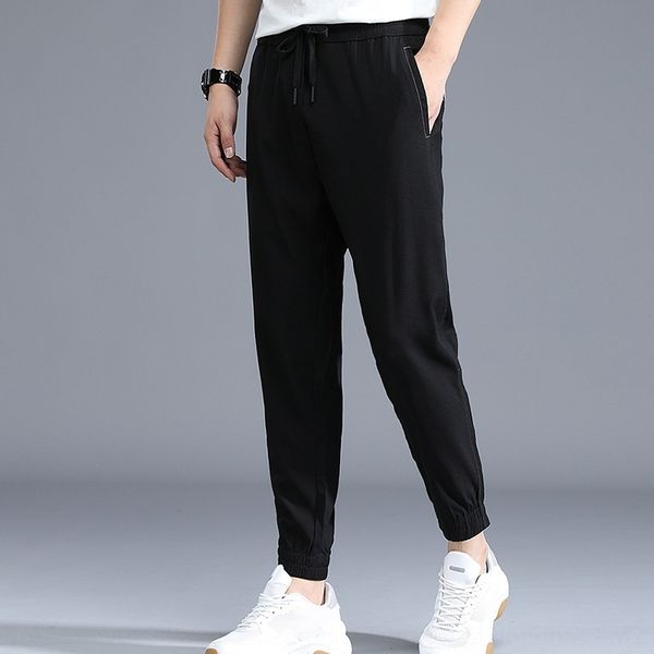 

m9ixu harem men's tight casual 9-point loose leggings trendy 89-point summer thin casual sweatpants ankle-length pants tj9xl, Blue