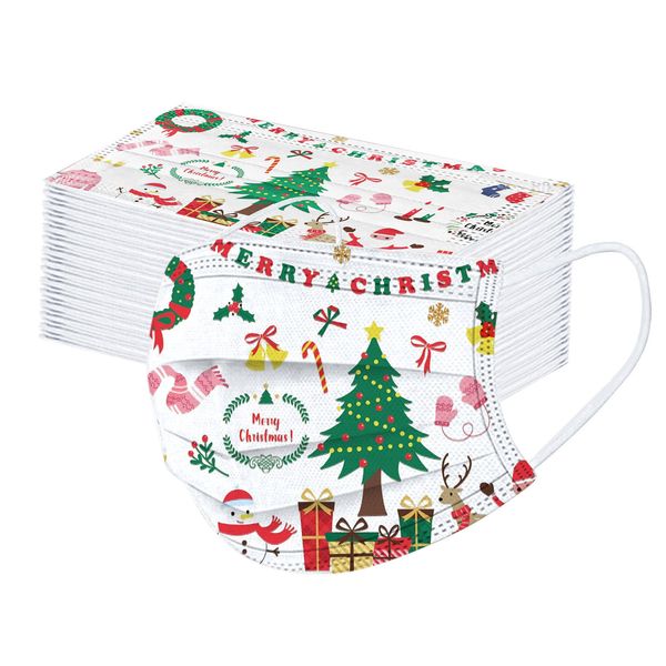 

christmas newlayer 3 50pcs disposable filter hygiene women mouth protective face mask mascarilla masque