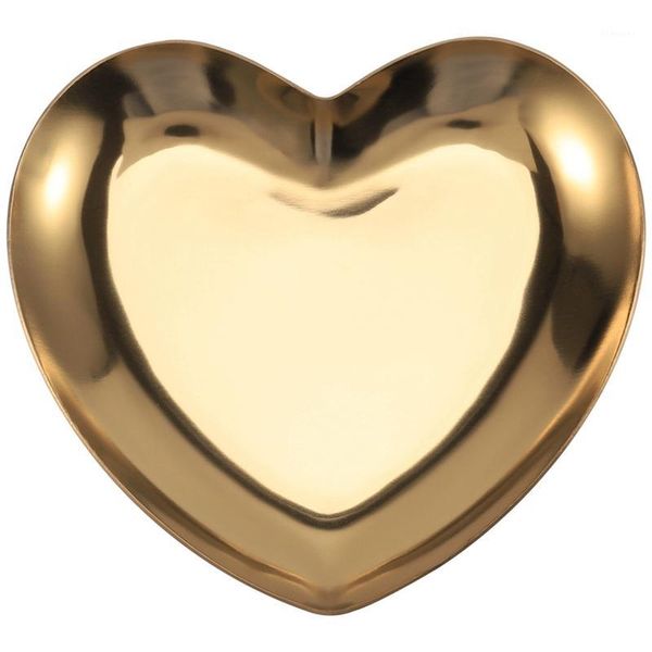 

heart shaped jewelry serving plate metal tray storage arrange fruit tray home1