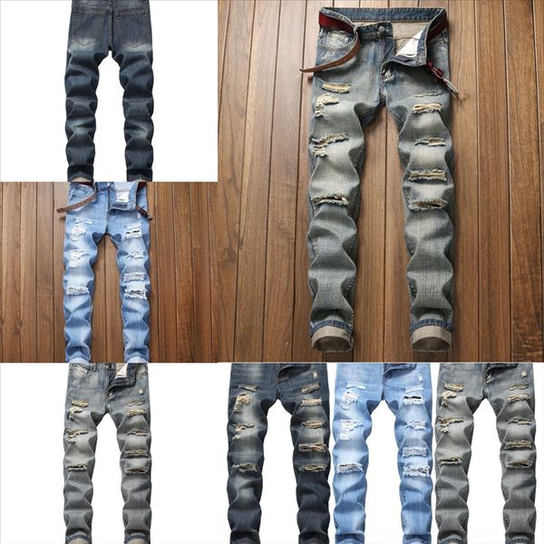 

nsxpt мода мужчины коленя молния джинсы низкий pri мужчины мужской дизайн случайные растяжки разрушенные отверстия разорванные джинсы скинни, Black