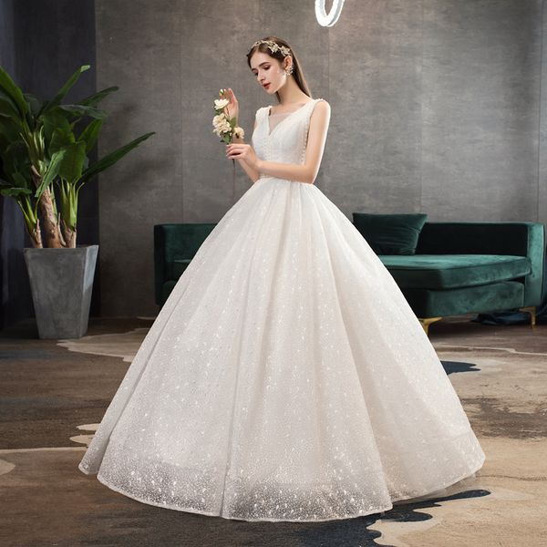 

vintage wedding dress a line 2020 deep v neck lace corset floor length berta bridal dresses vestido de novia in store, White