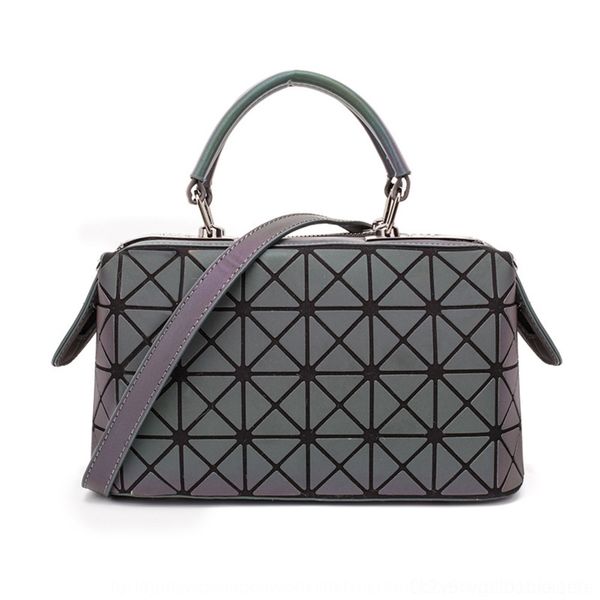 

5eeqf 2020 new geometric lingge design hand shoulder small square luminous business women's square bag women's small shoulder bag