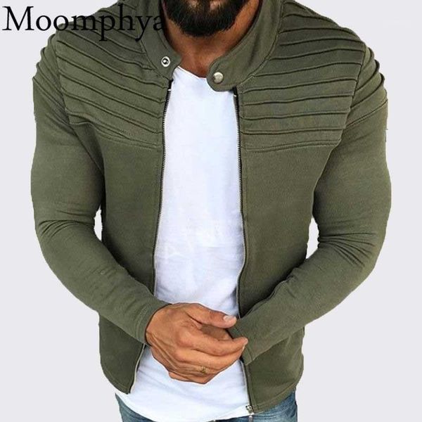

moomphya striped pleated men jacket sim fit jacket men hip hop chaqueta hombre winter outwear coat streetwear veste homme1, Black