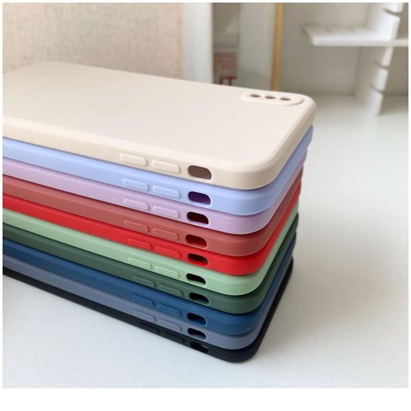 

luxury square sile phone case for iphone 11 pro max x xs xr 8 7 6 6s plus se2 soft can wmtfba